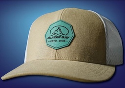 BLAZER BAY REDFISH LEATHER PATCH TRUCKER HAT